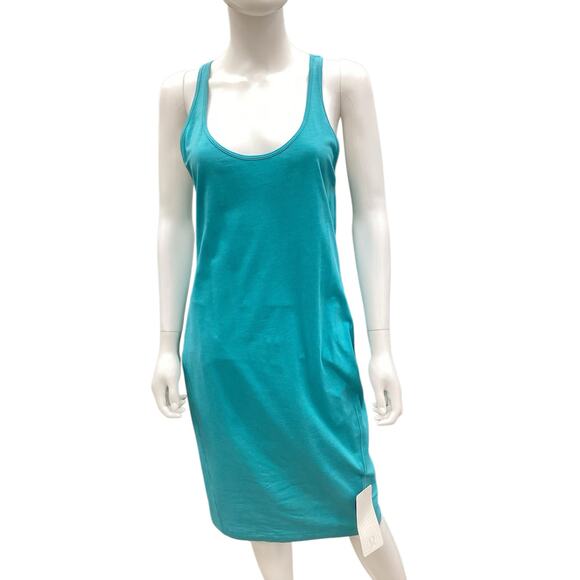 NWT Lululemon Women’s Dress Size 10 Soft Cotton Blend Sleeveless Turquoise - Picture 1 of 4